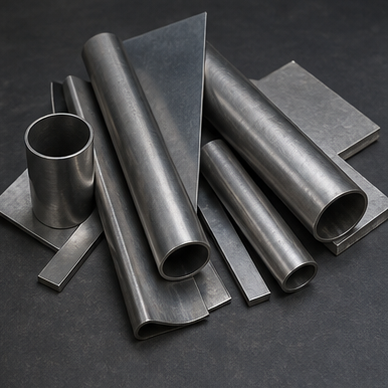 Titanankauf: sortierter Materialbestand